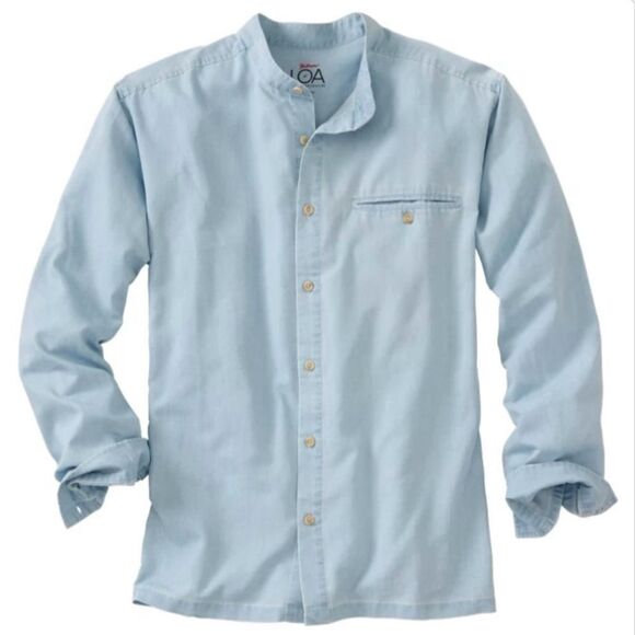 The Gentleman’s Chambray Long Sleeve Blue Size L - Picture 1 of 7